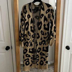 Leopard Long Cardigan Sweater